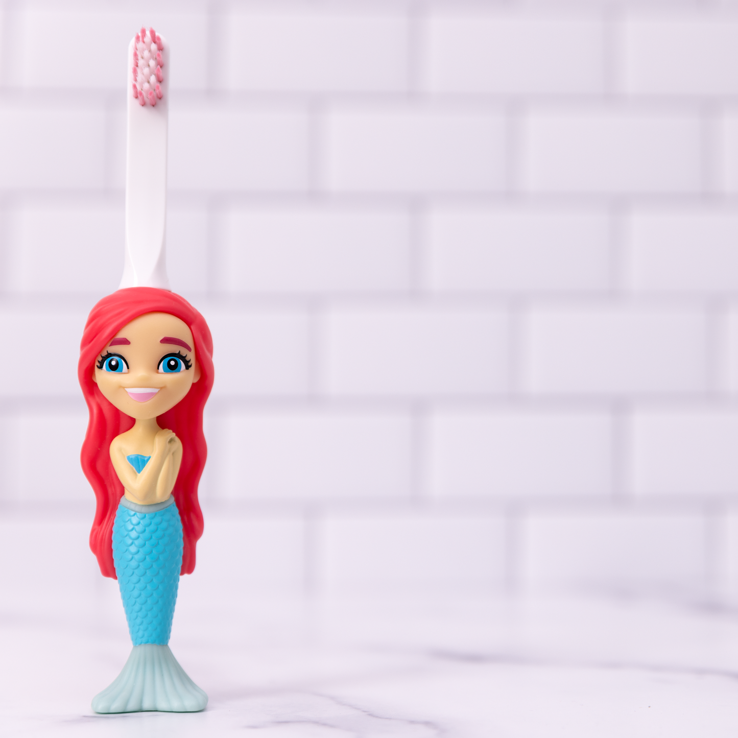 aqua the mermaid in a bathroom