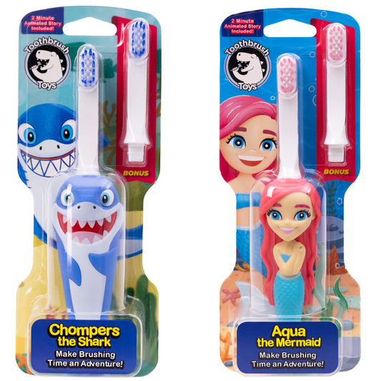 Aqua the Mermaid and Chompers the Shark